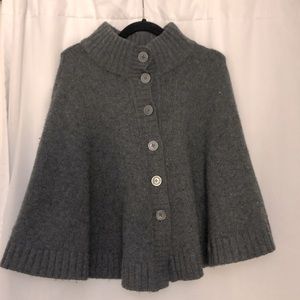 Brooks Brothers Wool Grey Poncho
